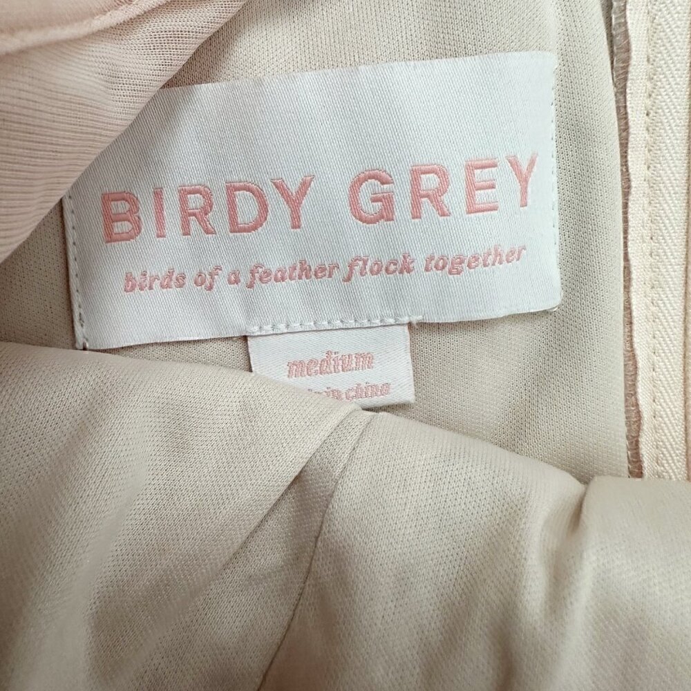 Birdy Grey Ryan Ruched Mesh Overlay Empire‎ Waist Gown Blush Pink Medium - Picture 3 of 12